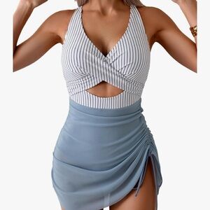 One piece swimdress swimsuit